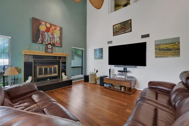 Fireplace, Interior, Living room, Wood Texture Flooring