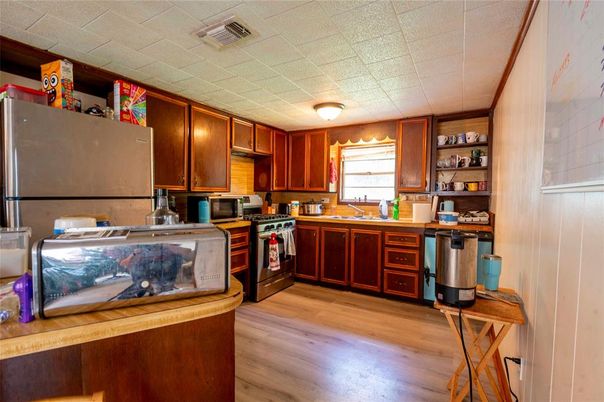 Interior, Kitchen, Wood Texture Flooring