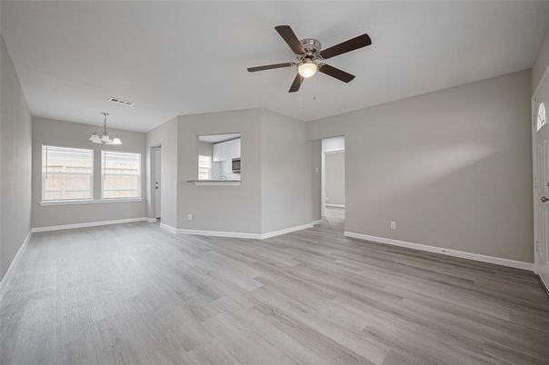 Chandelier, Empty room, Interior, Wood Texture Flooring