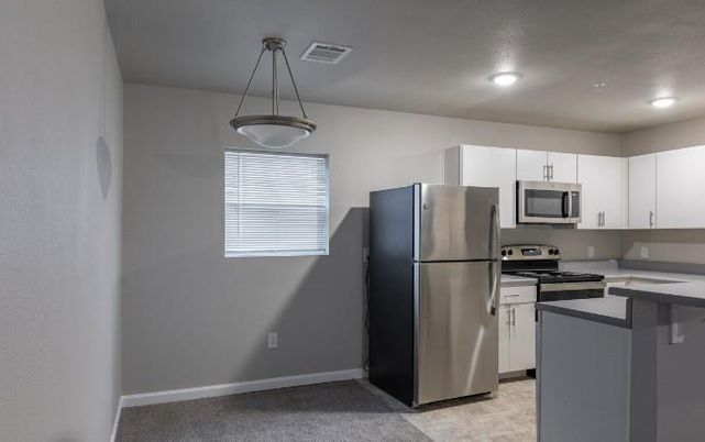 Interior, Kitchen, Pendant Lights, Recessed Lighting, Stainless Steel Appliances