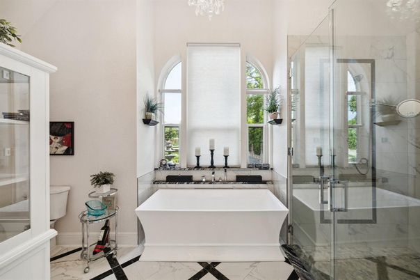 Bathroom, Glass Shower, Interior, Marble, Marble Walls