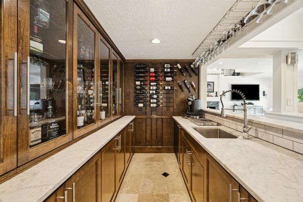 Interior, Kitchen, Recessed Lighting, Wine Storage