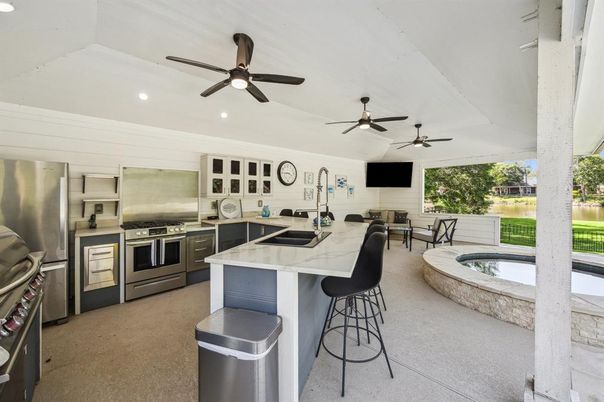 Interior, Kitchen, Pool, Recessed Lighting, Stainless Steel Appliances