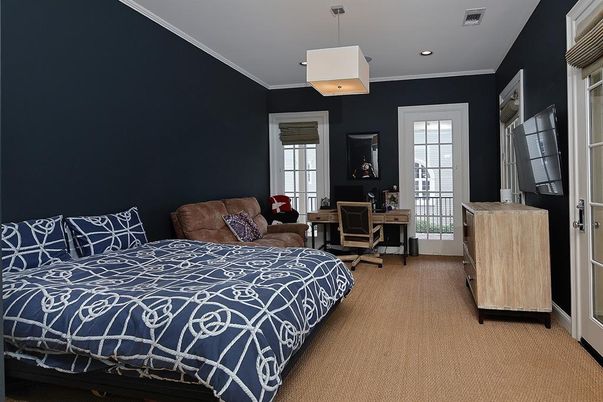 Bedroom, Home Office, Interior, Pendant Lights, Recessed Lighting