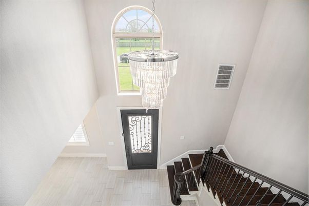Chandelier, Interior, Wood Texture Flooring