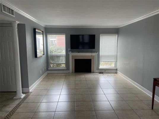 Empty room, Fireplace, Interior