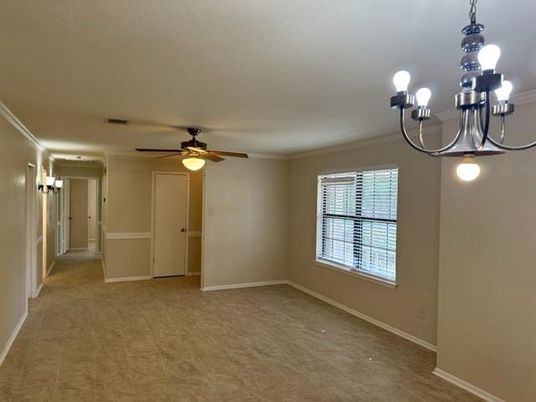 Chandelier, Empty room, Interior