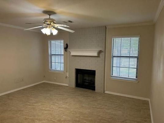 Empty room, Fireplace, Interior