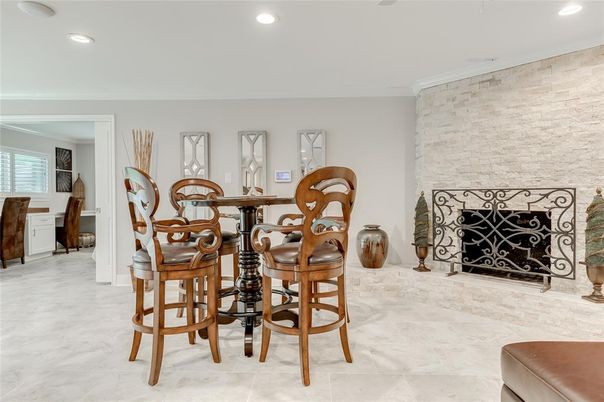Interior, Recessed Lighting, Stone Walls