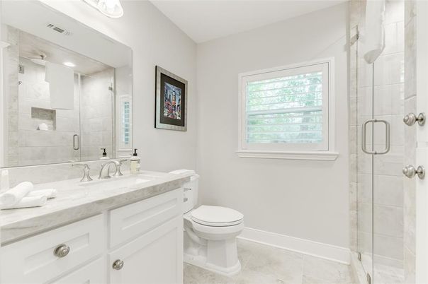 Bathroom, Glass Shower, Interior, Marble Walls