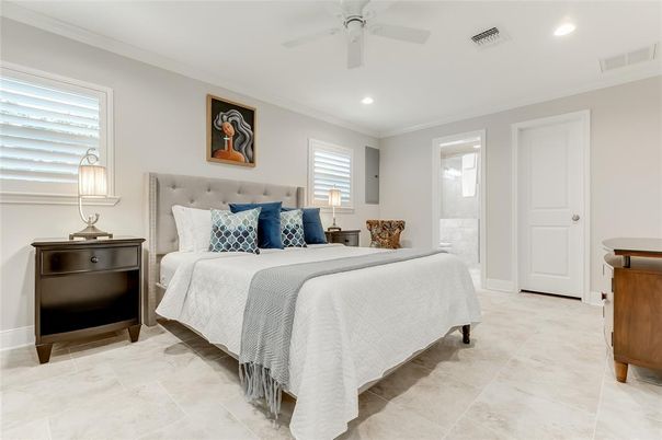 Bedroom, Interior, Recessed Lighting