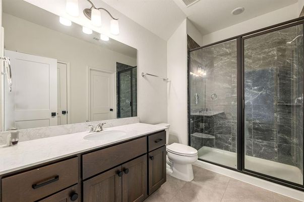 Bathroom, Glass Shower, Interior, Marble Walls