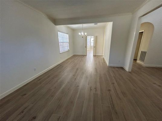 Chandelier, Empty room, Interior, Wood Texture Flooring