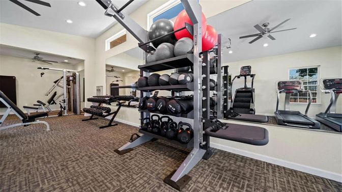 Fitness Equipment, Interior, Recessed Lighting