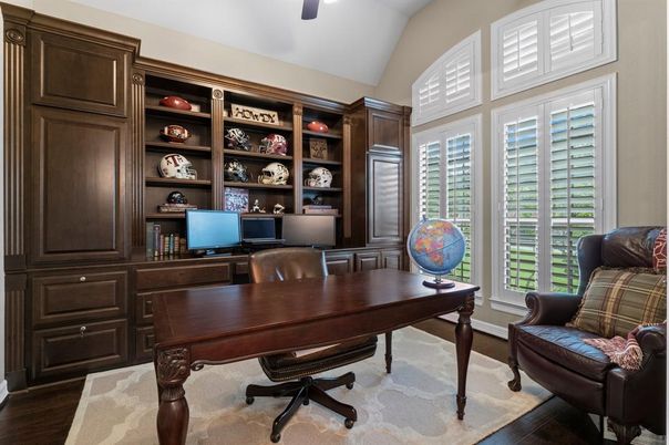 Home Office, Interior, Wood Texture Flooring