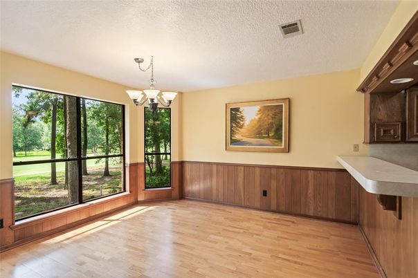 Chandelier, Interior, Wood Texture Flooring