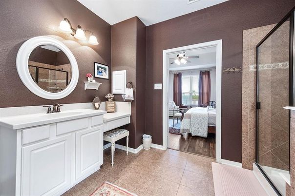 Bathroom, Bedroom, Dual Sink Vanities, Interior, Wood Texture Flooring