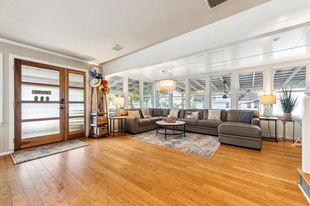 Chandelier, Interior, Living room, Wood Texture Flooring