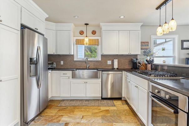 Interior, Kitchen, Pendant Lights, Recessed Lighting, Stainless Steel Appliances