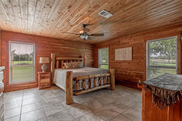 Bedroom, Interior, Wooden Ceilings, Wooden Walls