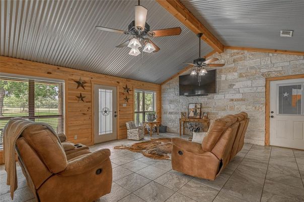 Interior, Living room, Stone Walls, Wooden Walls