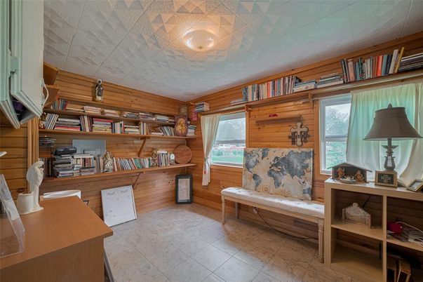 Home Office, Interior, Wooden Walls
