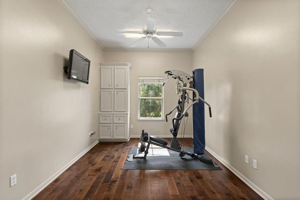 Fitness Equipment, Interior, Wood Texture Flooring