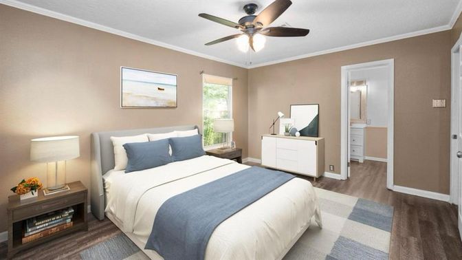 Bedroom, Interior, Wood Texture Flooring