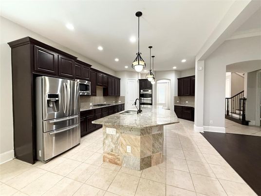 Interior, Kitchen, Pendant Lights, Recessed Lighting, Stainless Steel Appliances