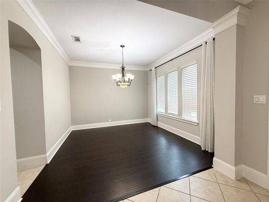 Chandelier, Empty room, Interior, Wood Texture Flooring