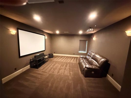 Interior, Projection Screen, Recessed Lighting, Theatre Room
