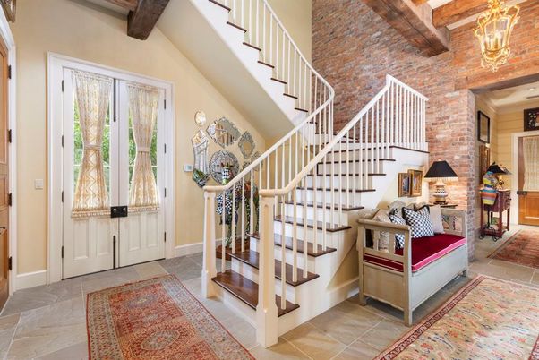 Interior, Stone Walls, Wooden Beams