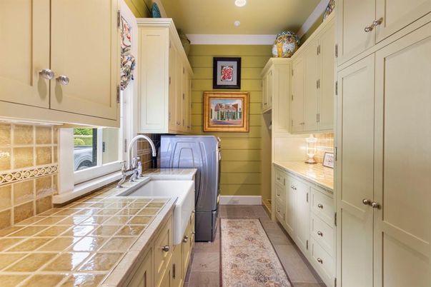 Interior, Kitchen, Recessed Lighting, Tile Countertops