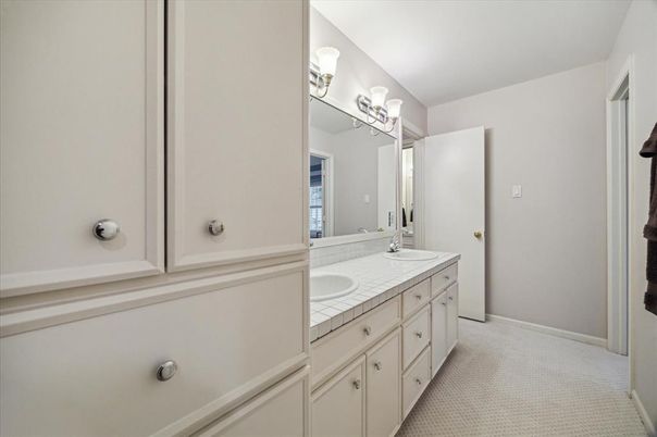 Bathroom, Dual Sink Vanities, Interior, Tile Countertops
