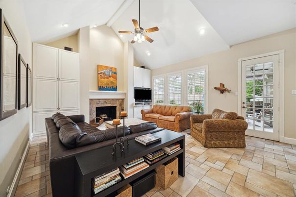 Fireplace, Interior, Living room, Recessed Lighting
