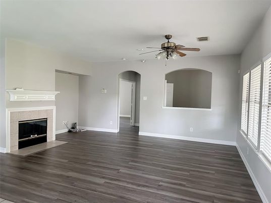 Empty room, Fireplace, Interior, Wood Texture Flooring