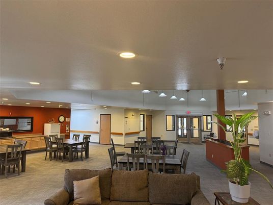 Dining room, Interior, Kitchen, Recessed Lighting