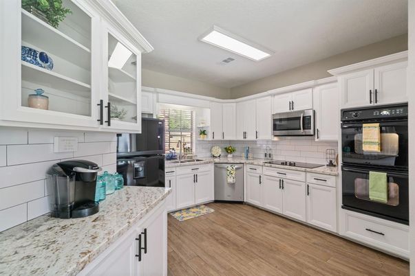 Interior, Kitchen, Wood Texture Flooring