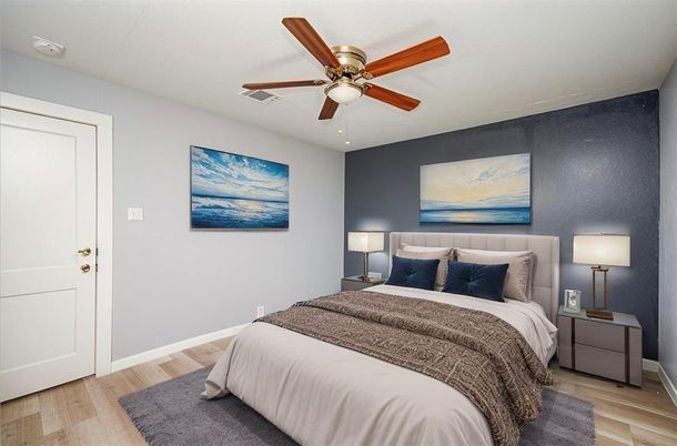 Bedroom, Interior, Wood Texture Flooring