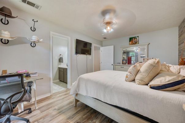 Bedroom, Interior, Wood Texture Flooring