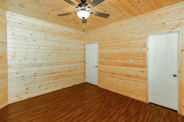 Empty room, Interior, Wooden Ceilings, Wood Texture Flooring, Wooden Walls