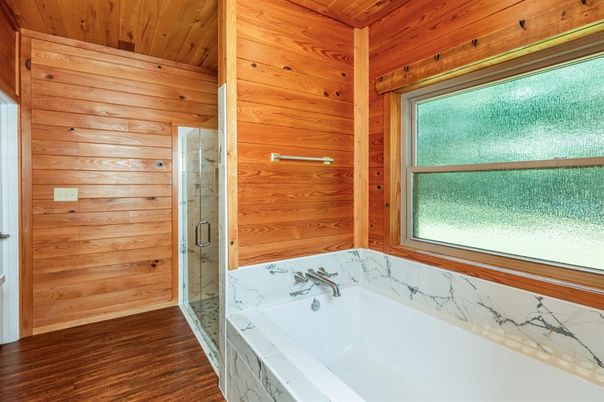 Bathroom, Interior, Wooden Ceilings, Wood Texture Flooring, Wooden Walls