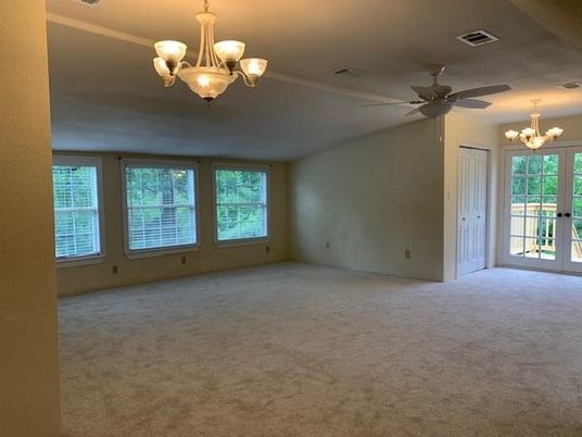 Chandelier, Empty room, Interior