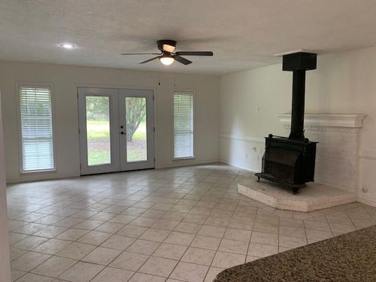 Empty room, Fireplace, Interior, Recessed Lighting