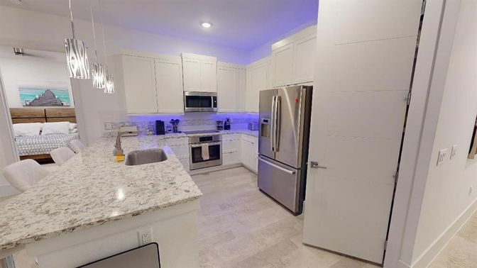 Interior, Kitchen, Pendant Lights, Recessed Lighting, Stainless Steel Appliances