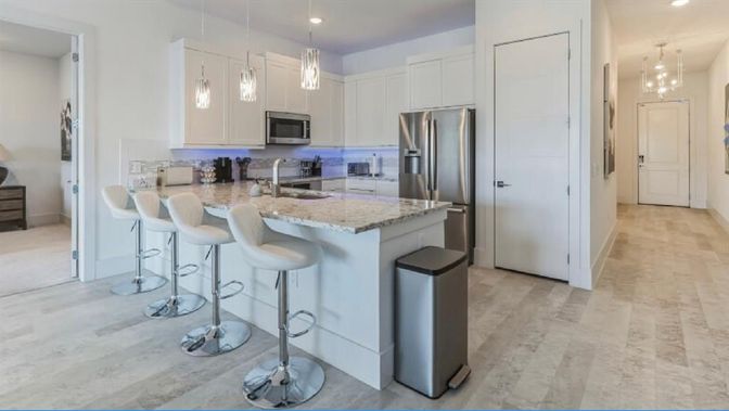 Interior, Kitchen, Pendant Lights, Recessed Lighting, Stainless Steel Appliances