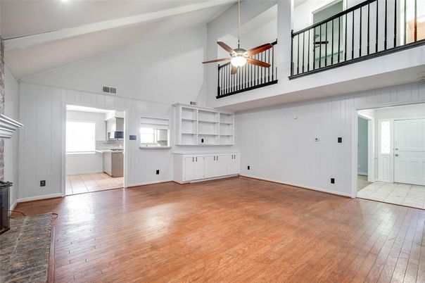 Empty room, Interior, Kitchen, Wood Texture Flooring