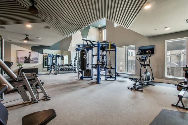 Fitness Equipment, Gym, Interior, Recessed Lighting
