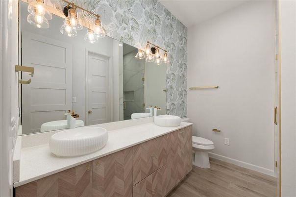 Bathroom, Interior, Wood Texture Flooring