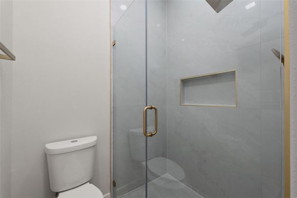 Bathroom, Glass Shower, Interior, Marble Walls